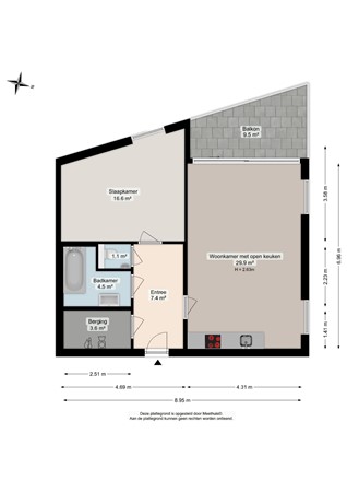 Floorplan - De Kaai 90, 9723 LE Groningen